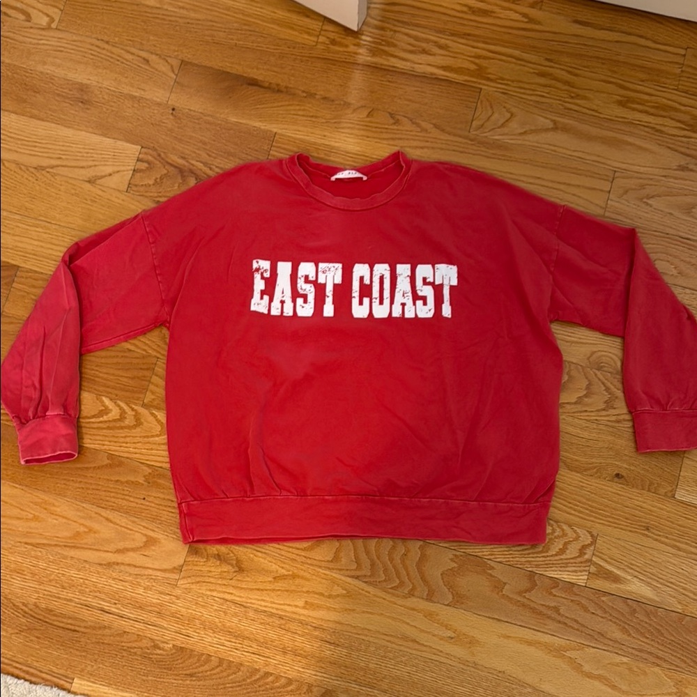 Red East Coast Sweatshirt Blue Brush